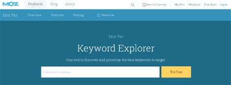 free keyword search tool moz.